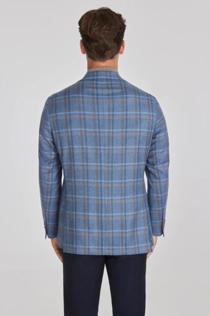 Jack Victor Midland Blue Plaid Wool Blazer - Briggs Clothiers