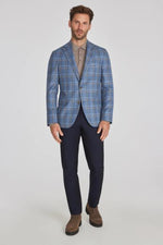 Jack Victor Midland Blue Plaid Wool Blazer - Briggs Clothiers