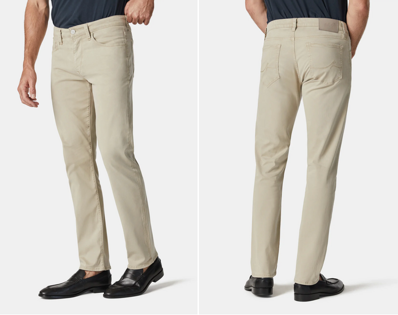 34 Heritage Courage Straight Leg Pants In Aluminum Twill