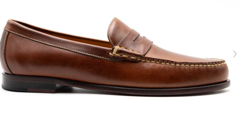 Martin Dingman Old Row Oiled Saddle Leather Penny Loafers