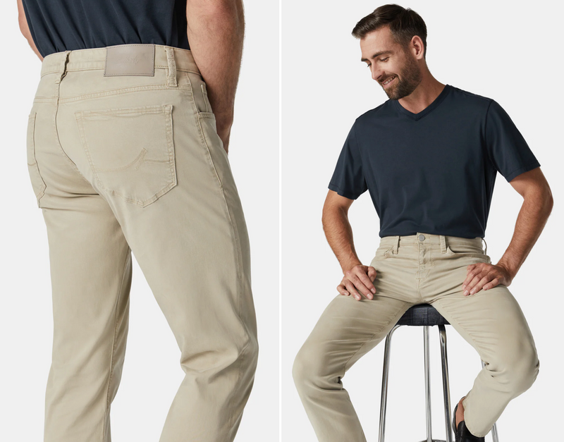 34 Heritage Courage Straight Leg Pants In Aluminum Twill