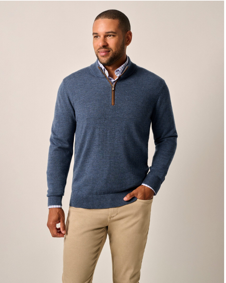 Johnnie-O Raynor Merino 1/4 Zip Sweater