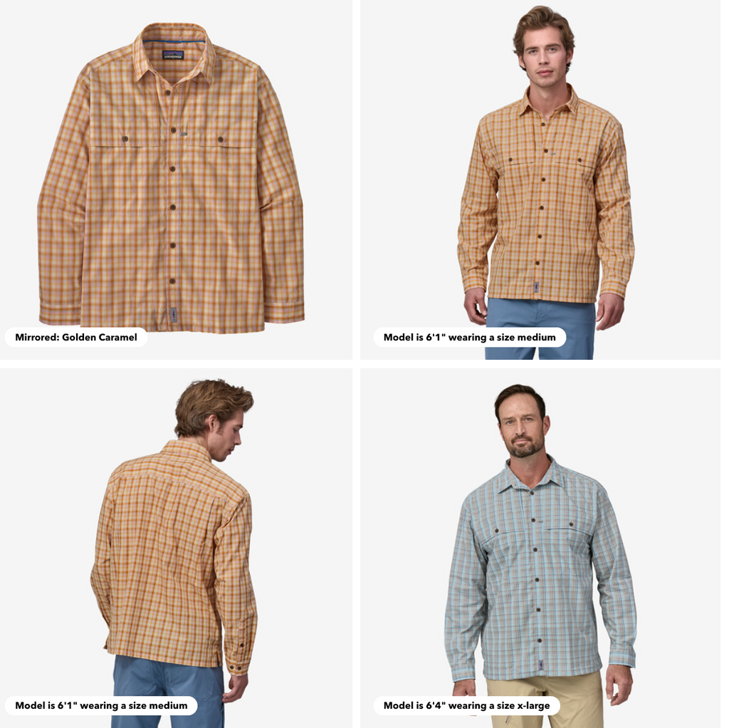 Patagonia Men's Island Hopper Shirt - Mirrored: Golden Caramel M