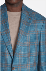 Hart Schaffner Marx Plaid Wool & Silk Blend Sport Coat